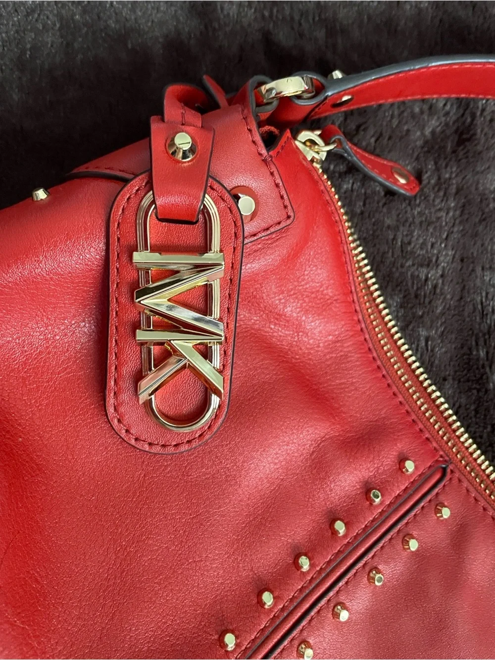 Michael Kors Astor Studded Shoulder Bag